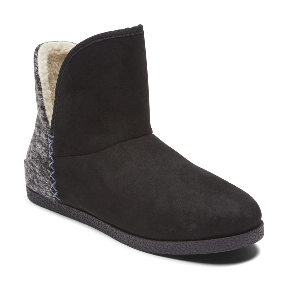 Botas Rockport Mulher Pretas - Trutech Veda Slipper - 29437INYL